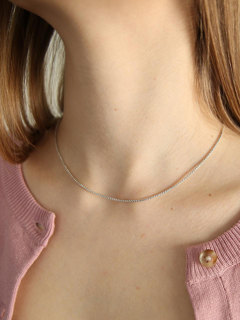 Less is more Silver Noun Necklace