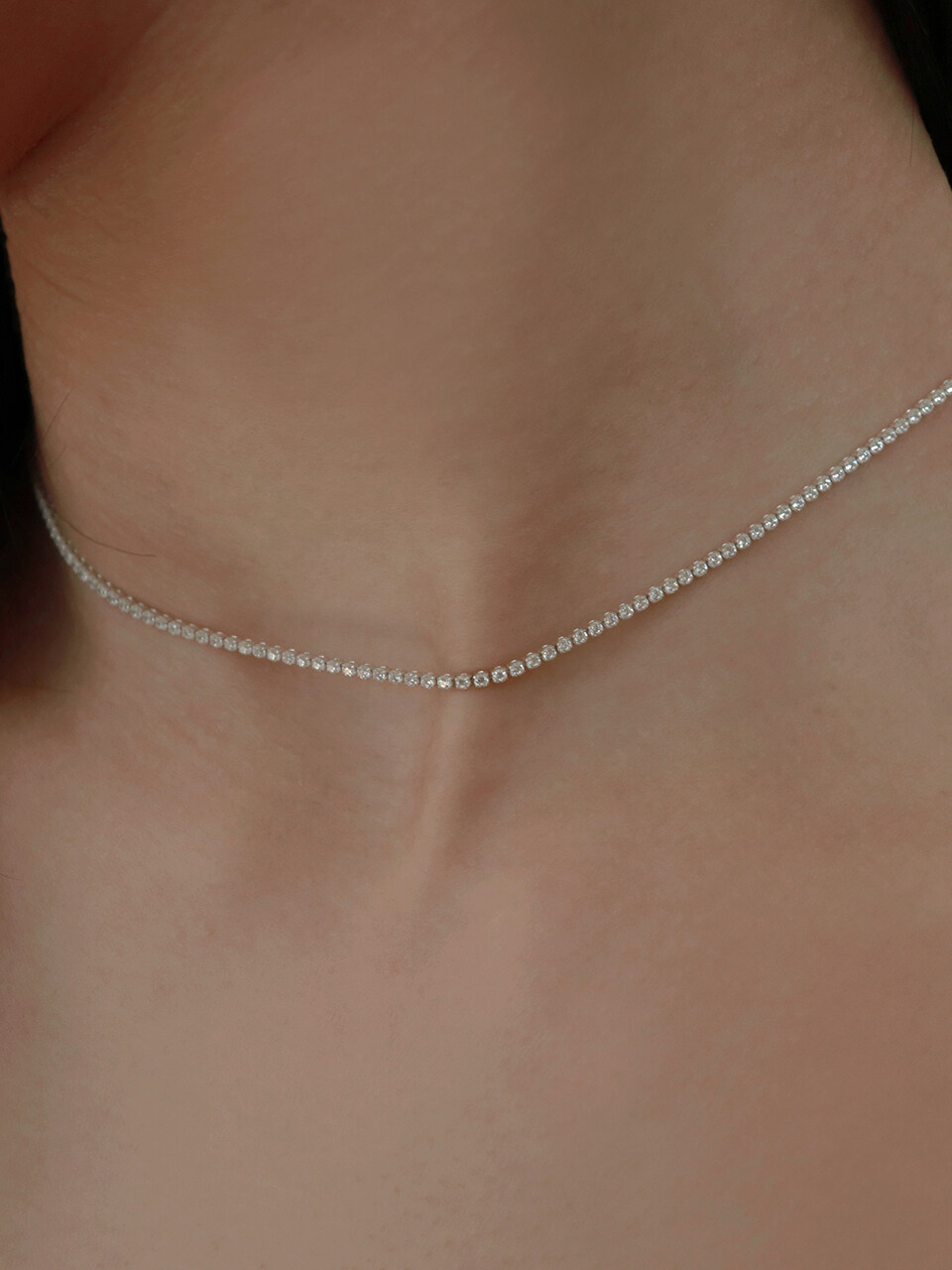Less is more Silver Tennis Necklace