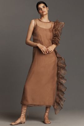 Let Me Be - Blurred Floral Asymmetrical Dress