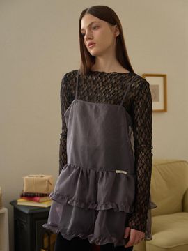 leterie Cancan Layered Versatile Dress [Grey]