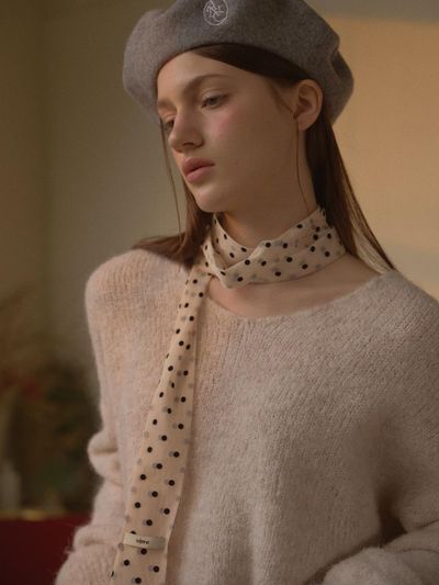 leterie Essential V-neck Wool Blend Knit [Beige]