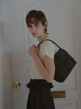 leterie LETERIE LOGO EMBROIDERY TOTE BAG [BLACK]