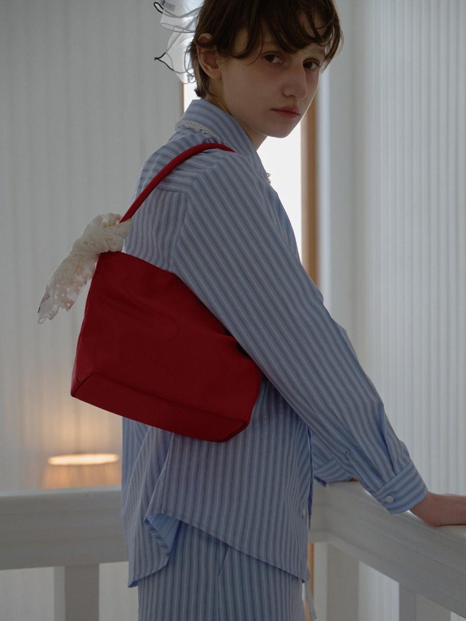 leterie LETERIE LOGO EMBROIDERY TOTE BAG [RED]