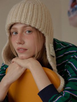 leterie LR KNIT TROOPER HAT_beige