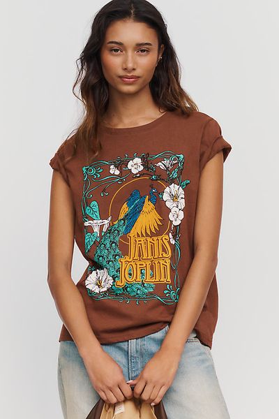 Letluv 100% Cotton Janis Joplin Graphic Tee