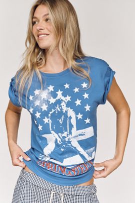 Letluv Bruce Springsteen Cotton Graphic Tee