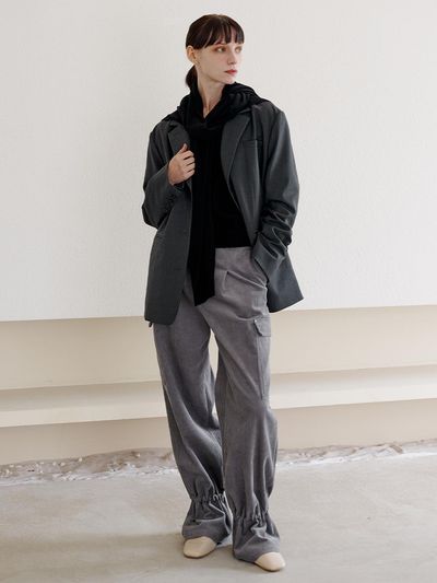 LETOILE ANKLE STRING CORDUROY CARGO PANTS (LEBWTPT5644)