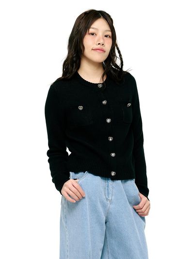 LETOILE BACK EMBROIDERED CARDIGAN_ 2 COLORS (LEBSSNC1285)