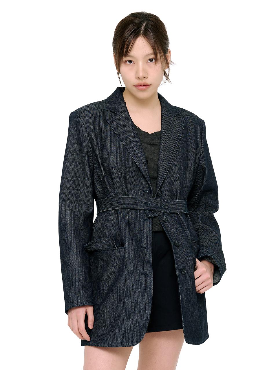 LETOILE BELT DENIM BLAZER (LEBSSJK5068)