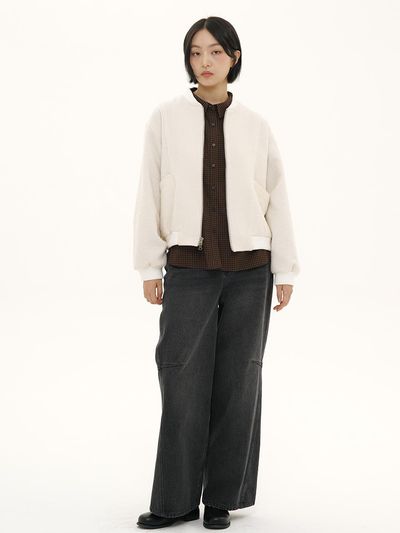LETOILE BLACK DENIM WIDE JEANS (LEBFAPT5576)