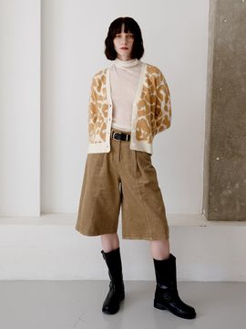 LETOILE BROWN CORDUROY BERMUDA PANTS (LEBWTPT5628)