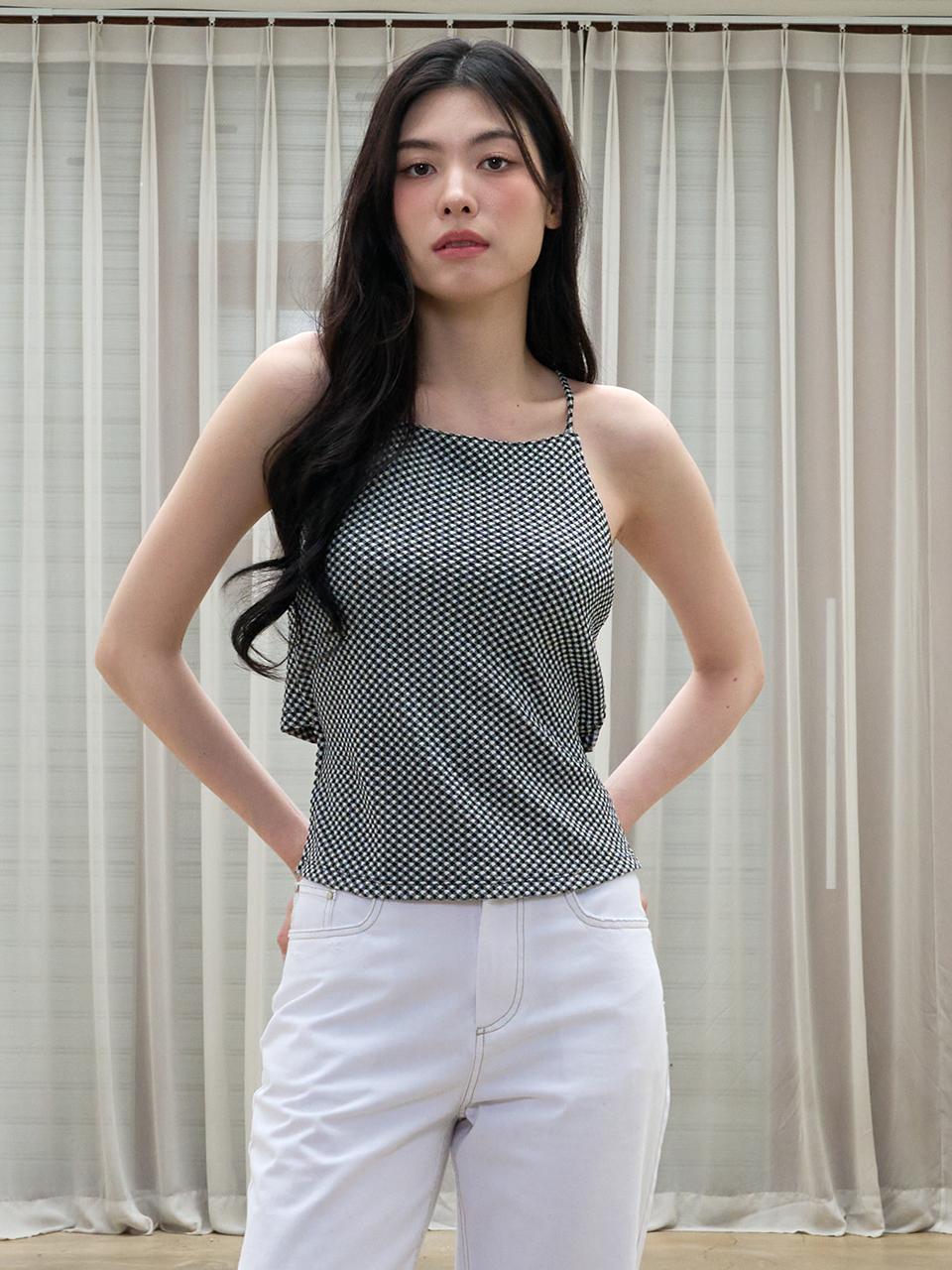 LETOILE CHECK STRING TUBE TOP (LEBSMTS5352)