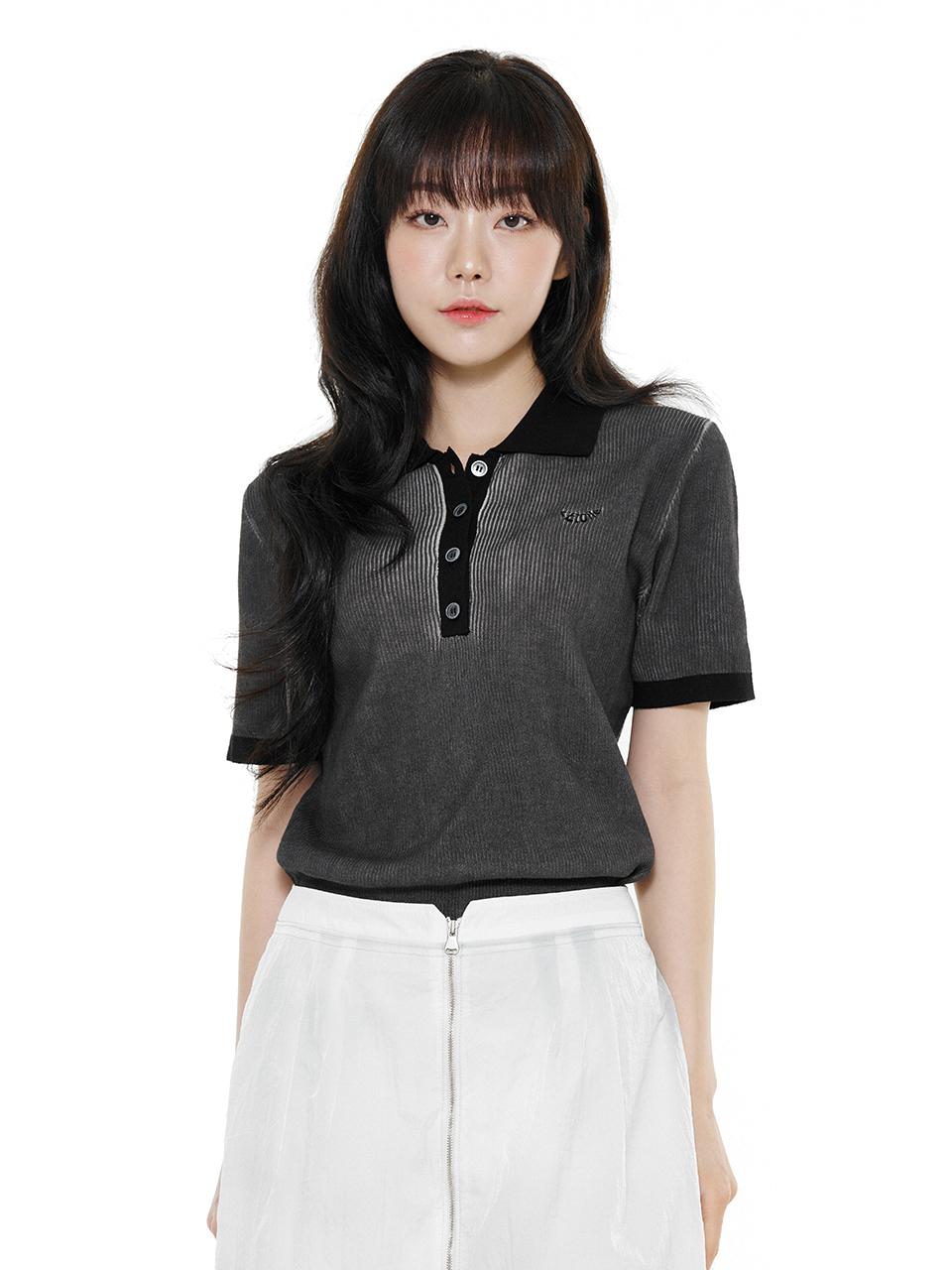 LETOILE COLLAR KNIT TOP (LEBSSNL1315)_ 2 COLOR