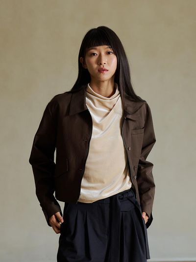 LETOILE DARK BROWN SHORT FRENCH JACKET (LEBFAJK5524)