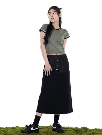LETOILE DENIM MIXED TRAINING SKIRT (LEBSSSK5204)