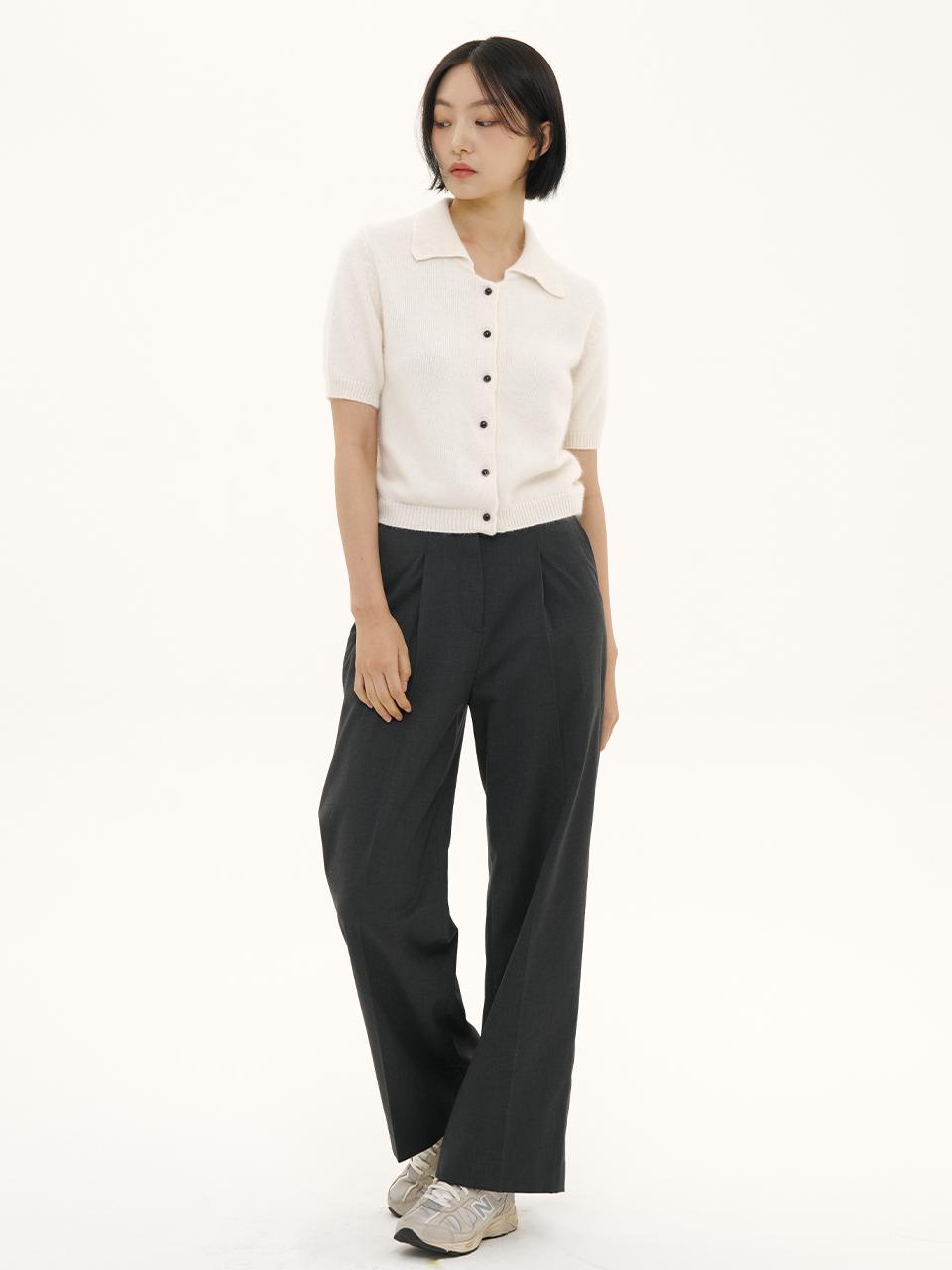 LETOILE DOUBLE BOUCLE SLACKS WIDE PANTS (LEBFAPT5504)