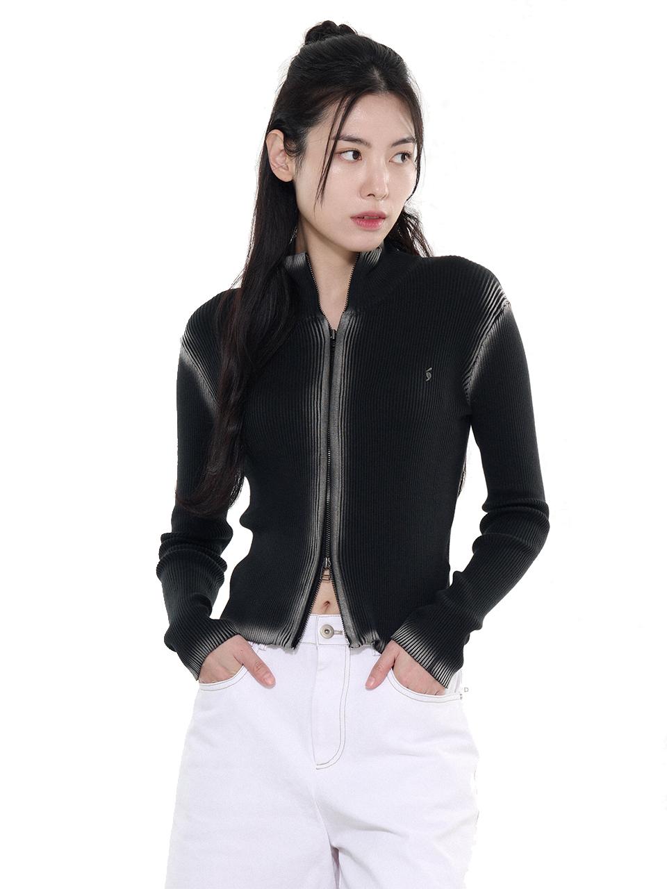LETOILE LINE DYED KNIT ZIP UP (LEBSSNC1313)_ 2 COLOR