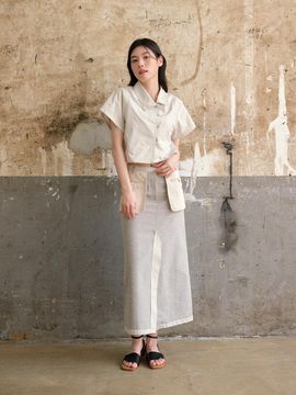 LETOILE TWO TONE REVERSIBLE LONG SKIRT (LEBSMSK5208)
