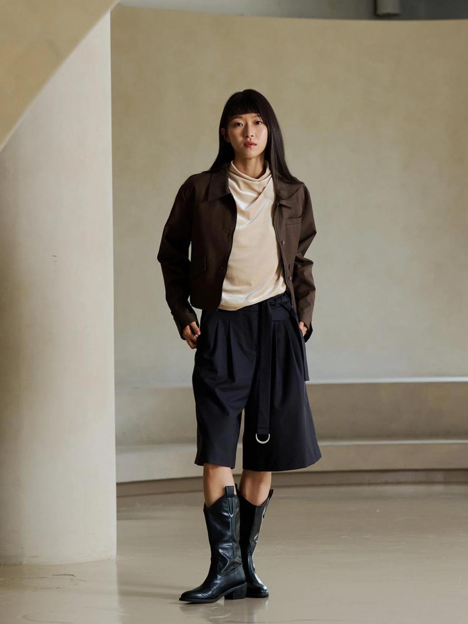 LETOILE WOOL BERMUDA PANTS (LEBFAPT5536)
