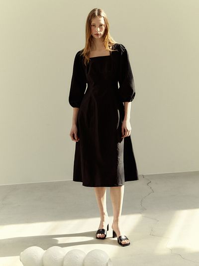 LETQSTUDIO Halter Strap Dress_Black