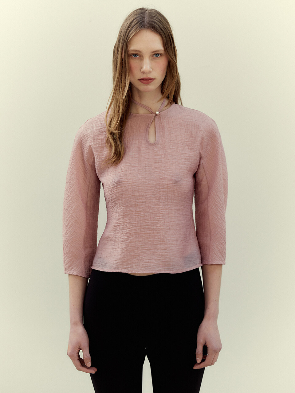 LETQSTUDIO Silky Blouse_Dusty Pink