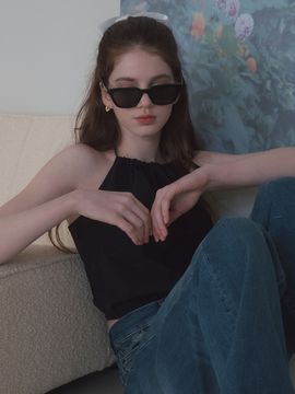 LETTER FROM MOON Mont Sherry Halter Neck Bending Top