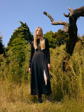 LEUNI One Shoulder Backless Dress_Black