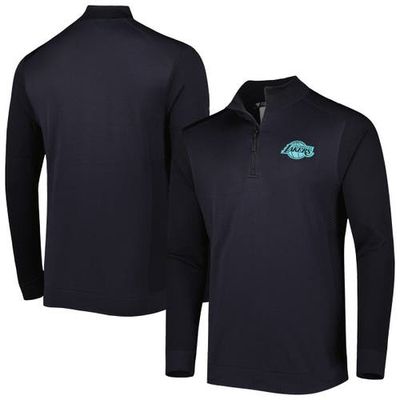 LEVELWEAR Men's Levelwear Black Los Angeles Lakers Nano Engineered Knit Fabric Quarter-Zip Jacket 