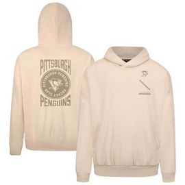 LEVELWEAR Men's Levelwear Cream Pittsburgh Penguins Contact Stamp Pullover Hoodie 