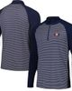 LEVELWEAR Men's Levelwear Navy Houston Astros Charter Striped Raglan Quarter-Zip Top  - 1