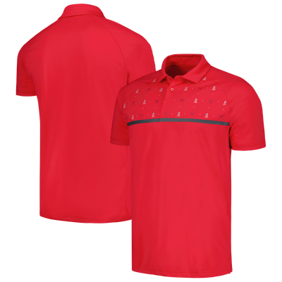 LEVELWEAR Men's Levelwear Red Los Angeles Angels Sector Batter Up Raglan Polo 