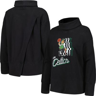 LEVELWEAR Women's Levelwear Black Boston Celtics Sunset Pullover Sweatshirt 
