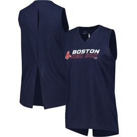 LEVELWEAR Women's Levelwear Navy Boston Red Sox Paisley Chase V-Neck Tank Top 