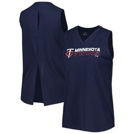 LEVELWEAR Women's Levelwear Navy Minnesota Twins Paisley Chase V-Neck Tank Top 