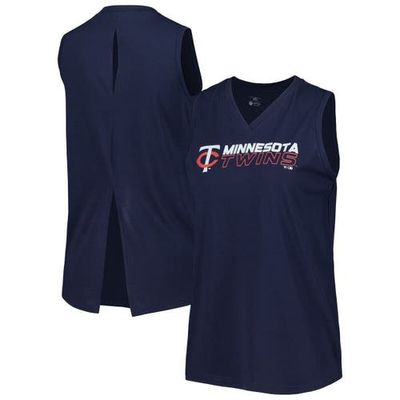 LEVELWEAR Women's Levelwear Navy Minnesota Twins Paisley Chase V-Neck Tank Top 