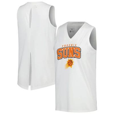 LEVELWEAR Women's Levelwear White Phoenix Suns Paisley Peekaboo Tank Top 