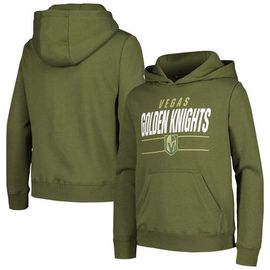 LEVELWEAR Youth Levelwear Olive Vegas Golden Knights Podium Fleece Pullover Hoodie 