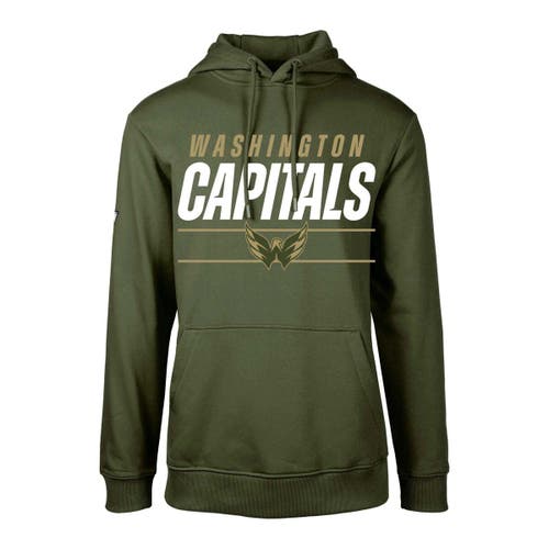 LEVELWEAR Youth Levelwear Olive Washington Capitals Podium Fleece Pullover Hoodie 