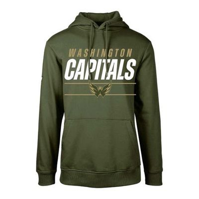 LEVELWEAR Youth Levelwear Olive Washington Capitals Podium Fleece Pullover Hoodie 