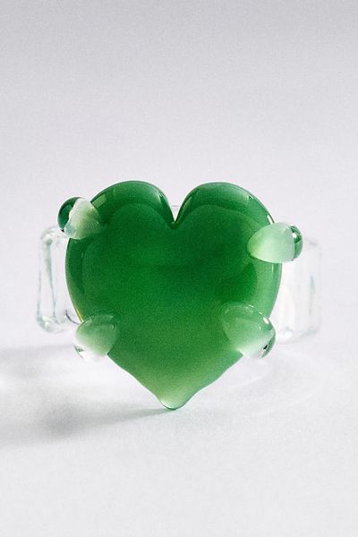 Levens Jewels Levens Glass Love Heart Ring