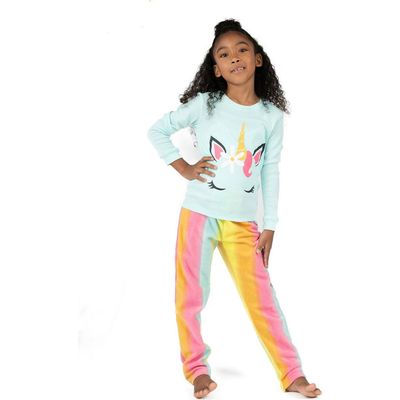 Leveret Leveret 2-pc. Cotton Top & Fleece Pants Holiday Pajama Set