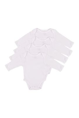 Leveret Leveret 4-Pack Cotton Long Sleeve Bodysuits