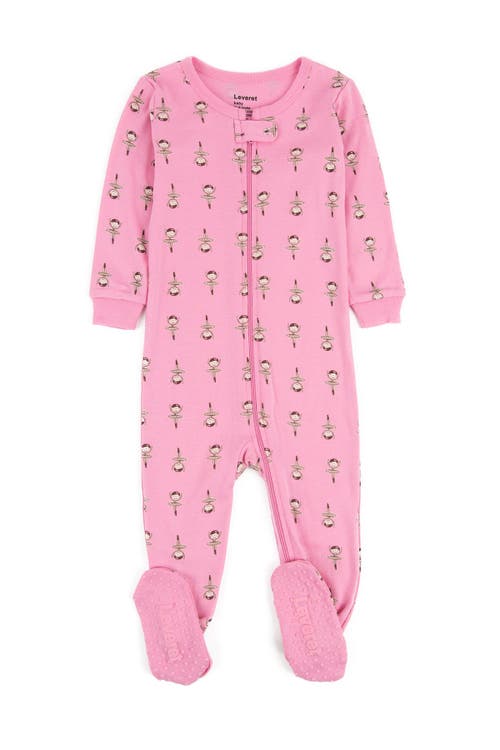 Leveret Leveret Ballerina Cotton Footie Pajama