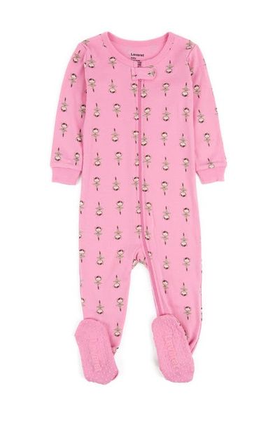 Leveret Leveret Ballerina Cotton Footie Pajama