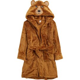 Leveret Leveret Fleece Print Hooded Robe