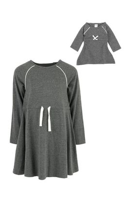 Leveret Leveret Girls Bow Tie Dress with Matching Doll Dress