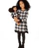 Leveret Leveret Girls Cotton Dress with Matching Doll Dress, Printed Design - 1