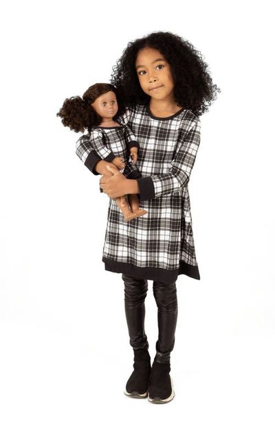 Leveret Leveret Girls Cotton Dress with Matching Doll Dress, Printed Design