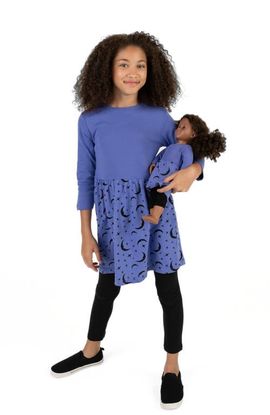 Leveret Leveret Girls Skirt Dress with Matching Doll Dress, 100% Cotton