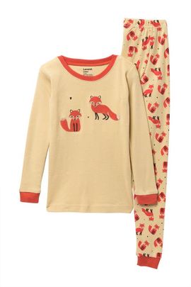 Leveret Leveret Kids Two-Piece Cotton Printed Matching Family Pajamas, Animal Friends